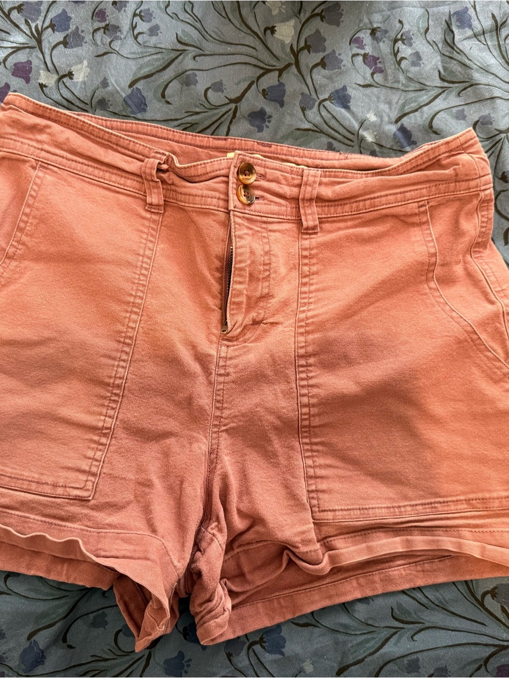 a new day Coral High-Waist Casual Cotton Shorts
